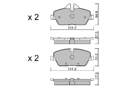 Комплект тормозных колодок BPBM-1006 AISIN